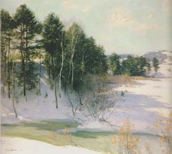 Thawing Brook 1911 - Willard Leroy Metcalfe reproduction oil painting