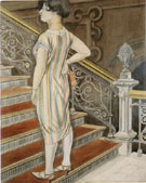 Hilde on the Stairs c 1926 - Karl Hubbuch