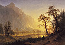 Sunrise Yosemite Valley c1870 - Albert Bierstadt