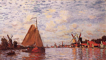 The Zaan at Zaandam 1871 - Claude Monet reproduction oil painting