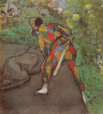 Harlequin 1885 - Edgar Degas reproduction oil painting