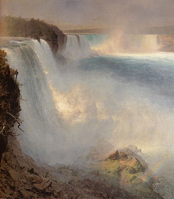 Niagara Falls from the American Side 1867 - Frederic E Church reproduction oil painting