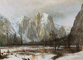 Cathedral Rocks Yosemite Valley Cailfornia 1872 - Albert Bierstadt reproduction oil painting