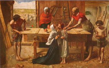 Christ in the House of his Parents c1849 - John Everett Millais reproduction oil painting