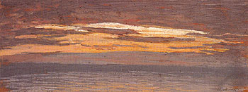 View of the Sea at Sunset 1862 - Claude Monet reproduction oil painting