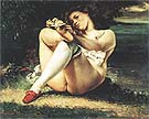 Woman with White Stockings c1861 - Gustave Courbet
