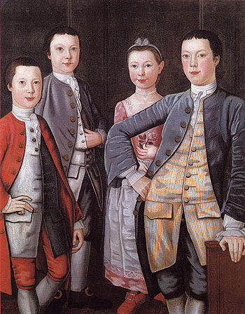 The Rapalje Children c1768 - John Durand reproduction oil painting