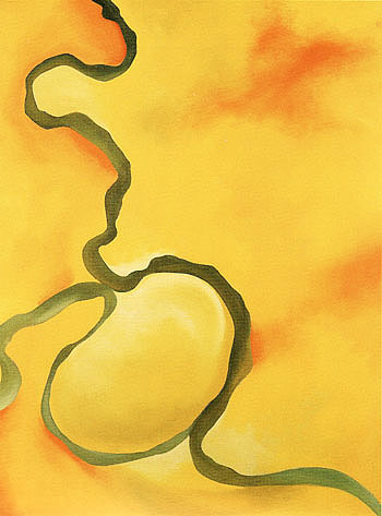 Green Yellow and Orange 1960 - Georgia O'Keeffe reproduction oil painting