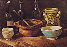 Still Life with Earthenware and Bottles 1885 - Vincent van Gogh