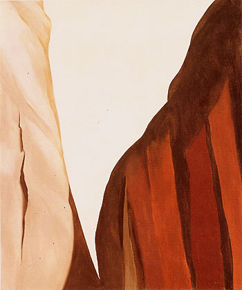 Canyon Country White And Brown Cliffs c1965 - Georgia O'Keeffe reproduction oil painting