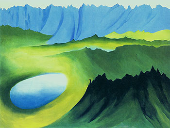 Mountains And Lake 1961 - Georgia O'Keeffe reproduction oil painting