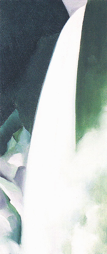 Green And White Waterfall c1957 - Georgia O'Keeffe reproduction oil painting