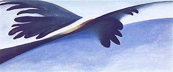 Blue And White Abstraction 1958 - Georgia O'Keeffe reproduction oil painting