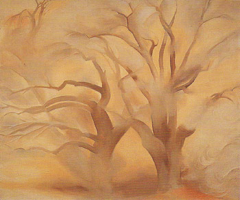 Winter Cottonwood Trees East 3 1953 - Georgia O'Keeffe reproduction oil painting