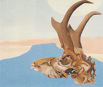 Antelope Head With Pedernal 1953 - Georgia O'Keeffe reproduction oil painting