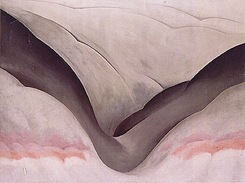 Black Place Grey And Pink 1949 - Georgia O'Keeffe reproduction oil painting