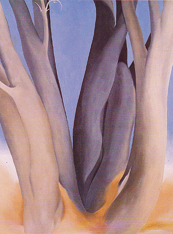 Dark Tree Trunks 1946 - Georgia O'Keeffe reproduction oil painting