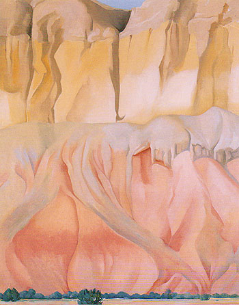 Cliffs Beyond Abiguiu 1943 - Georgia O'Keeffe reproduction oil painting