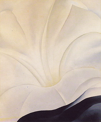 Black Petunia And White Morning Glory 3 1926 - Georgia O'Keeffe reproduction oil painting