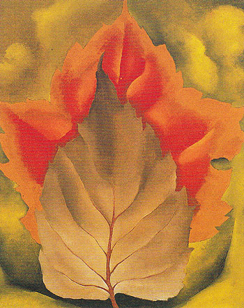 Red And Brown Leaves Autumn Leaves 1925 - Georgia O'Keeffe reproduction oil painting