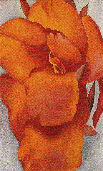 Red Canna Flame Colored Canna c1924 - Georgia O'Keeffe reproduction oil painting