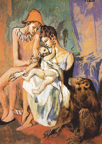 The Acrobats Family with a Monkey - Pablo Picasso reproduction oil painting