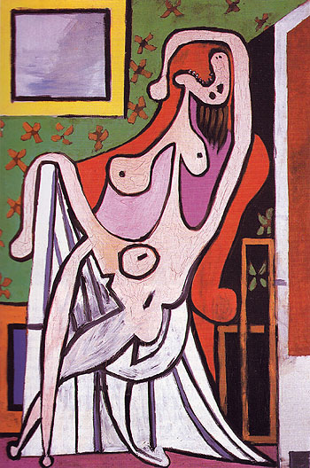 Large Nude in a Red Armchair 1929 - Pablo Picasso reproduction oil painting