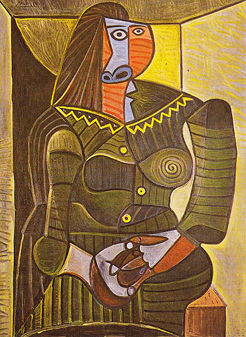 Woman in Green 1943 - Pablo Picasso reproduction oil painting