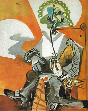 Musketeer with Pipe 1968 - Pablo Picasso reproduction oil painting