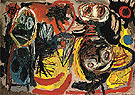 People Birds and Sun 1954 - Karel Appel