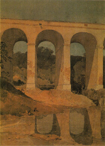 Chirk Aqueduct Wales c1804 - John Sell Cotman reproduction oil painting