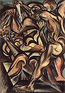 Untitled Naked Man with Knife c1938 - Jackson Pollock