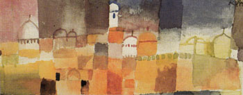 View of Kairuan 1914 - Paul Klee reproduction oil painting