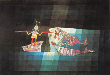 Battle Scene the Comic Opera The Seafarer 1923 - Paul Klee reproduction oil painting