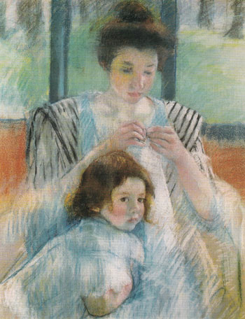 Mother and Child 1900 - Mary Cassatt reproduction oil painting