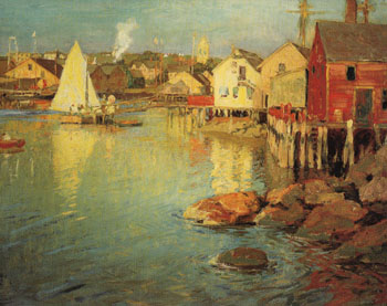 Ferry Landing - Edward Henry Potthast reproduction oil painting