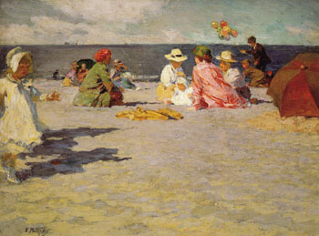 Balloon Vendor - Edward Henry Potthast reproduction oil painting