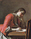 Young Girl Writing A Love Letter c1755 - Pietro Antonio Rotari