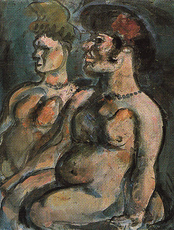 Two Nudes c1906 - George Rouault reproduction oil painting