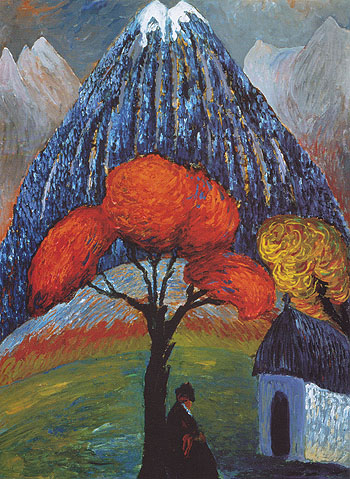 Red Tree 1910 - Gabriele Munter reproduction oil painting