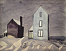 Two Houses c1920 - Charles Burchfield