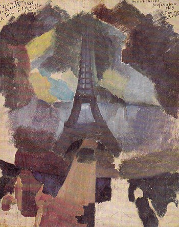 Tower First Study 1909 - Robert Delaunay reproduction oil painting