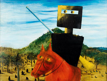 Kelly and Horse 1946 - Sidney Nolan reproduction oil painting