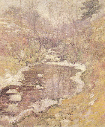 Hemlock Pool c1900 - John Henry Twachtman reproduction oil painting