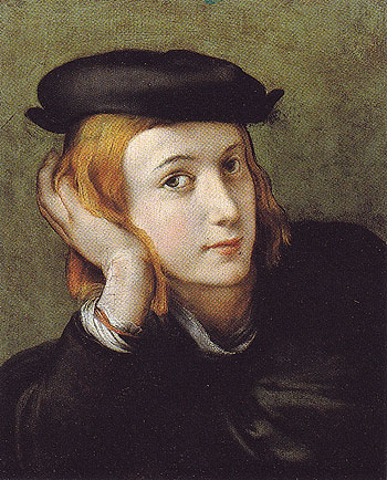 Portrait of a Young Man - Antonio Allegri da Correggio reproduction oil painting