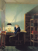 Man Reading at Lamplight 1814 - Georg Friedrich Kersting