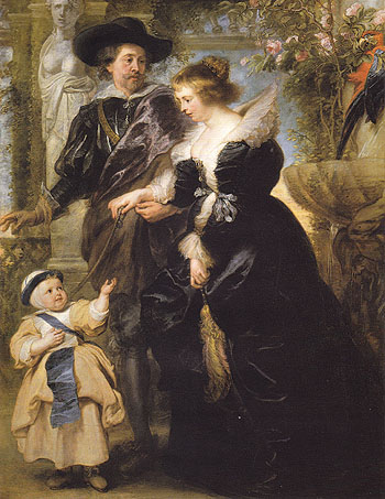 Rubens His Wife Helena Fourment and Their Son Peter Paul c1639 - Peter Paul Rubens reproduction oil painting