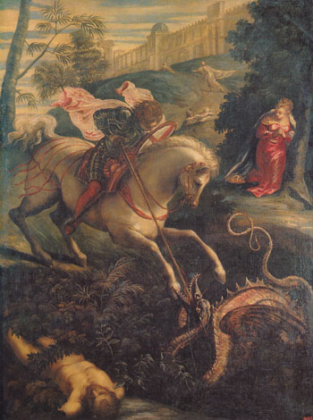 St George and the Dragon - Jacopo Tintoretto reproduction oil painting