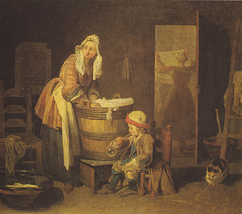 The Washerwoman - Jean Simeon Chardin reproduction oil painting