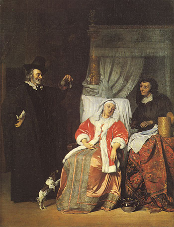 The Doctors Visit 1600 - Gabriel Metsu reproduction oil painting